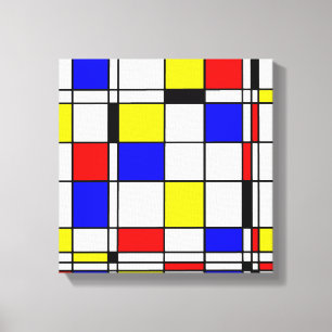 Toile Art moderne minimaliste coloré de Mondrian de