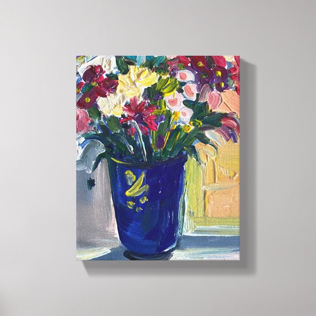 Toile Art moderne, peinture, fleurs (Recto)
