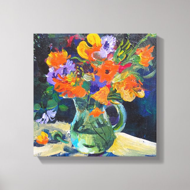 Toile Art moderne, peinture, fleurs (Recto)