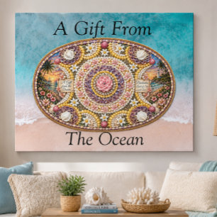 Toile Art Nautilus Océanique Déesse Spirituelle