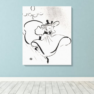 Toile Art noir et blanc Jane Avril par Toulouse Lautrec