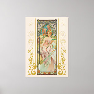 Toile Art Nouveau Alphonse Mucha - Réveil matinal