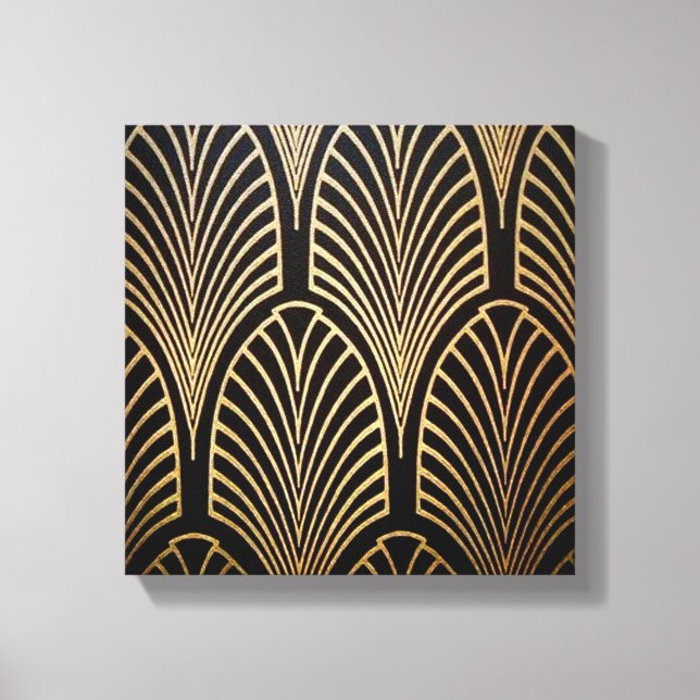 Toile Art nouveau, art déco, ventilateur motif, bronze,  (Recto)