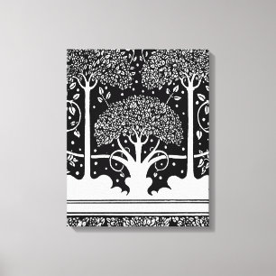 Toile Art Nouveau Tree Beardsley Motif