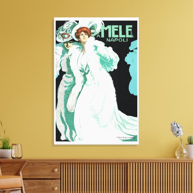 Toile Art Nouveau vintage, Mode italienne, Femmes fantai (Insitu(Salon))