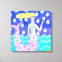 Art numérique Abstrait de sirène rose