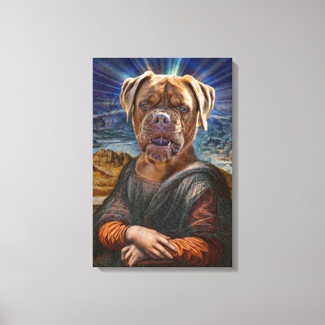 Toile Art numérique - BULLDOG MONA LISA (Recto)
