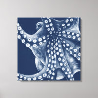 Art octopus bleu cyan