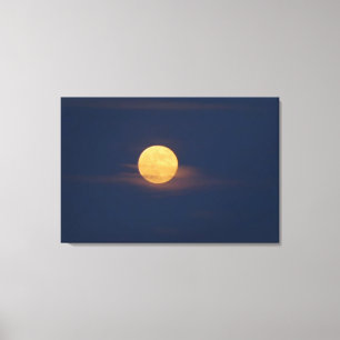 Toile Art original aquarelle au clair de lune romantique