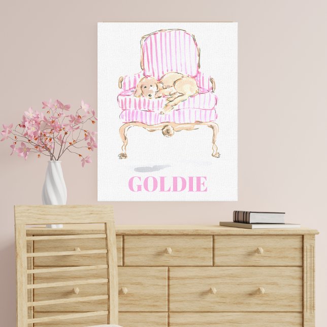 Toile Art personnalisé de Golden Retriever - Cadeau pour (Créateur téléchargé)