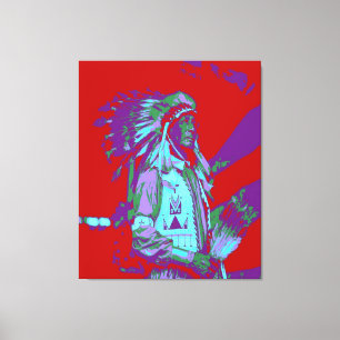 Toile Art Pop Amérindien