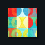 Toile Art Pop brillant avec cercles et Carré<br><div class="desc">Fluorescent n'est plus seulement pour les lumières comme le prouve cette oeuvre d'art pop merveilleusement brillante. Cette impression est un mélange de grilles carrés avec des cercles colorés à l'intérieur. Si vous aimez l'art abstrait,  vous adorerez cette impression !</div>