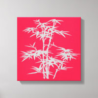 Art pop zen bambou rose art asiatique