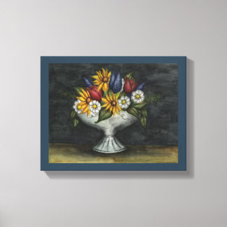 Toile Art populaire primitif Art Floral Canvas Art Impri