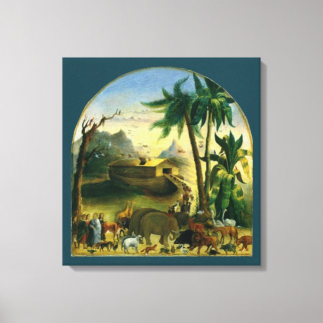 Toile Art populaire victorien vintage, Arche de Noé par  (Recto)