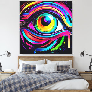 Toile Art Psychédélique de l'Œil Vibrant