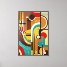 Art rétro Abstrait | Formes et Motifs dynamiques