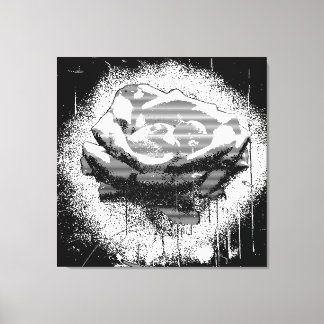 Toile Art Rose Noir Et Blanc
