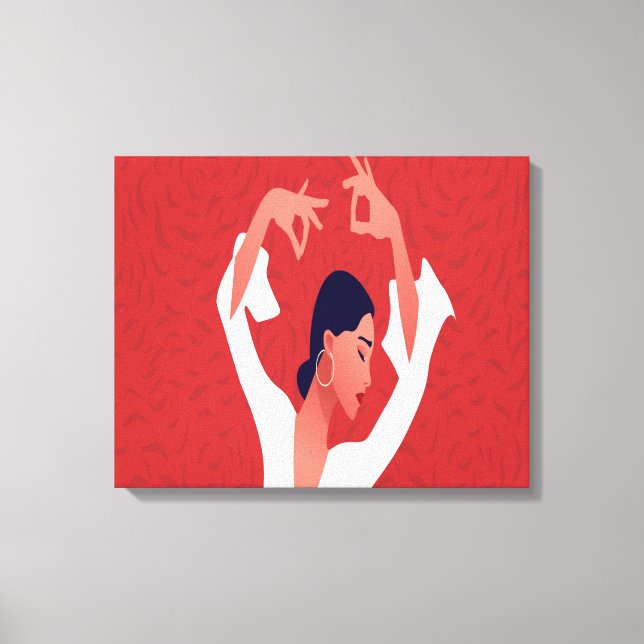 Toile Art Rouge flamenco (Recto)