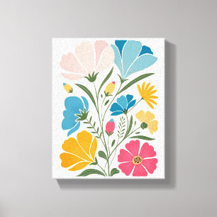 Toile Art Stylisé Peony Blossom