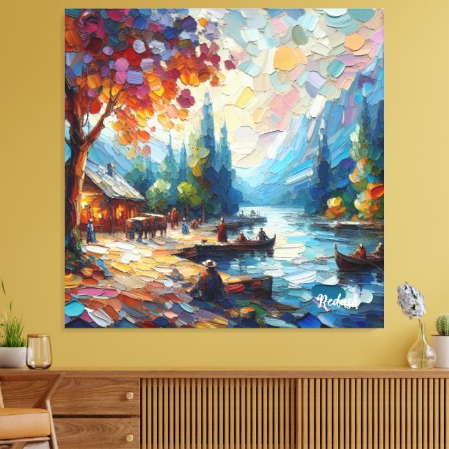 Toile Art textile Abstrait : Nature concept art couleurs (Insitu(Salon))