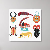 Art tribal africain moderne abstrait de visage