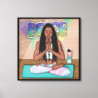 Art urbain | Jolie femme faisant la méditation