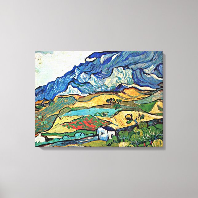 Toile Art Van Gogh - Paysage des Alpilles (Recto)