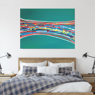Toile Art Vert Abstrait Contemporain Moderne