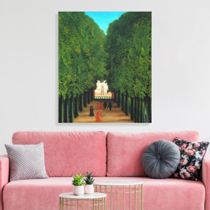 Toile Art vintage d'Henri Rousseau, Paris, arbres verts,