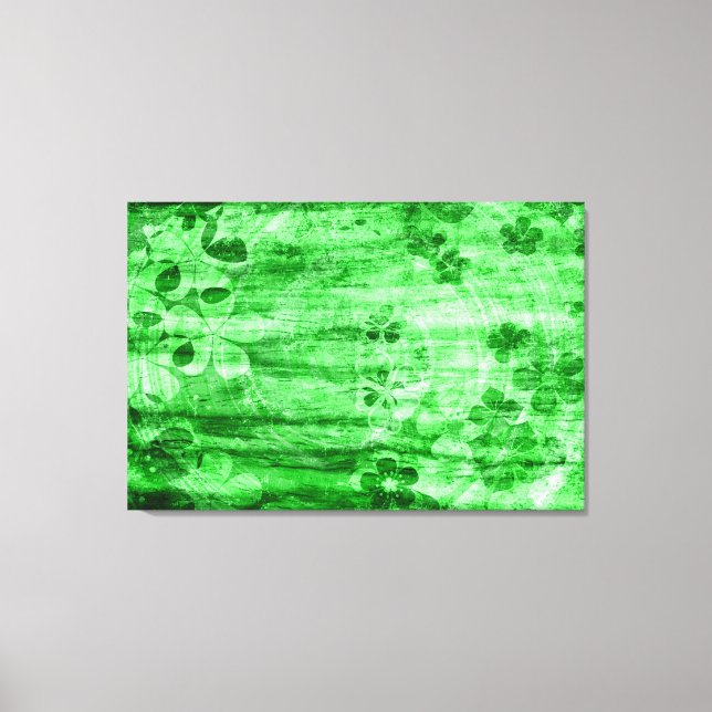 Toile Art vintage du bois vert (Recto)