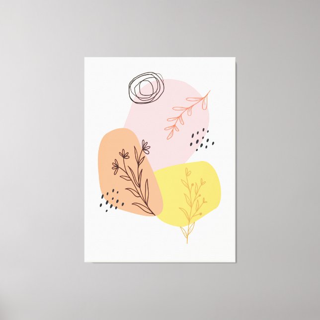 Toile Artisanat en Olive Abstrait, Formes géométriques,  (Recto)