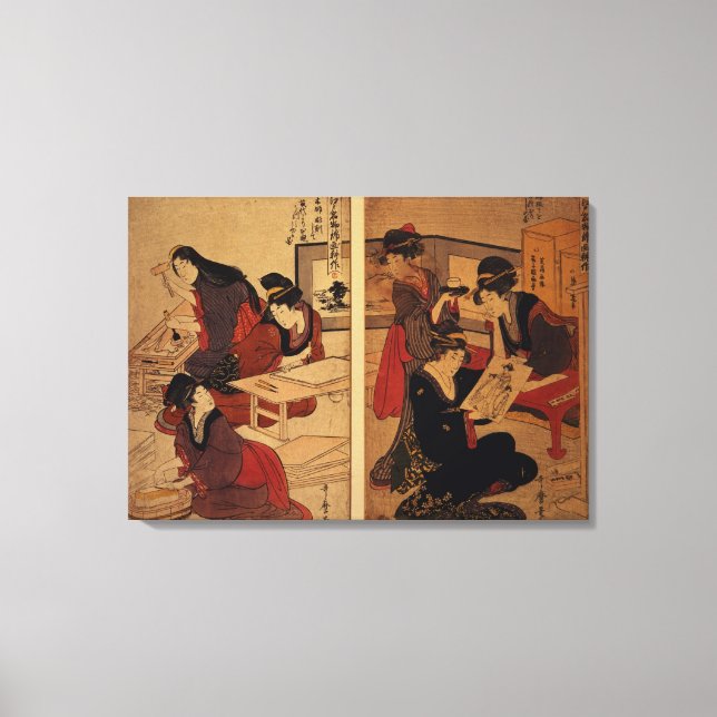 Toile Artisans faisant du bois, c.1857 (Recto)