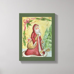 Toile artistique de Noël du Père Noël