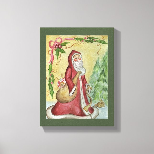Toile artistique de Noël du Père Noël (Recto)