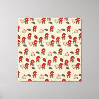 Toile artistique décorative de cuisine champignon