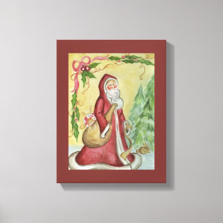 Toile artistique du Père Noël