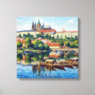 Toile artistique représentant la scène du château 