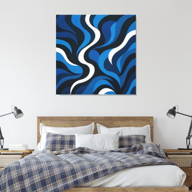 Toile Artsy Blue Wall Decor (Insitu(Chambre))