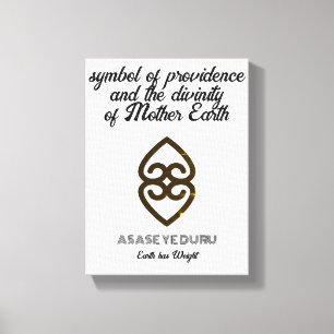 Toile Asase Ye Duru Poids Terre Adinkra Symbole Concepti