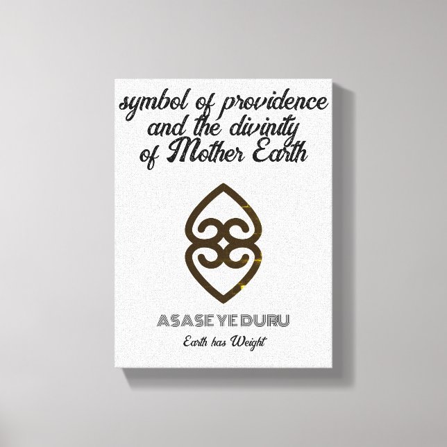 Toile Asase Ye Duru Poids Terre Adinkra Symbole Concepti (Recto)