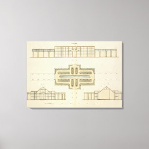 Toile Ascenseurs et plan de sol d'une serre, de '