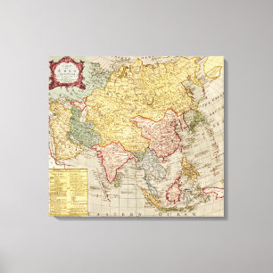 Toile AsiaPanoramic MapAsia 9