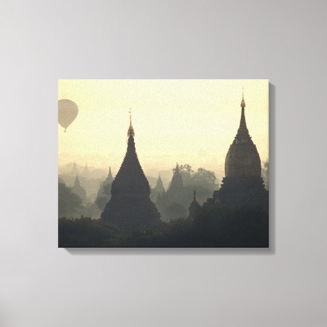 Toile Asie, Birmanie, (Myanmar), Pagan (Bagan) Montgolfi (Recto)