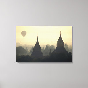 Toile Asie, Birmanie, (Myanmar), Pagan (Bagan) Montgolfi