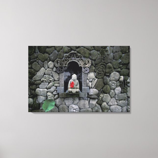 Toile Asie, Indonésie, Bali. Temple de Bouddha (Recto)