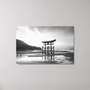 Toile Asie, Japon, Myajima. Porte Torri