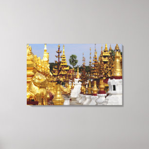 Toile Asie, Myanmar (Birmanie), Bagan (Pagan). Le Shwe 5
