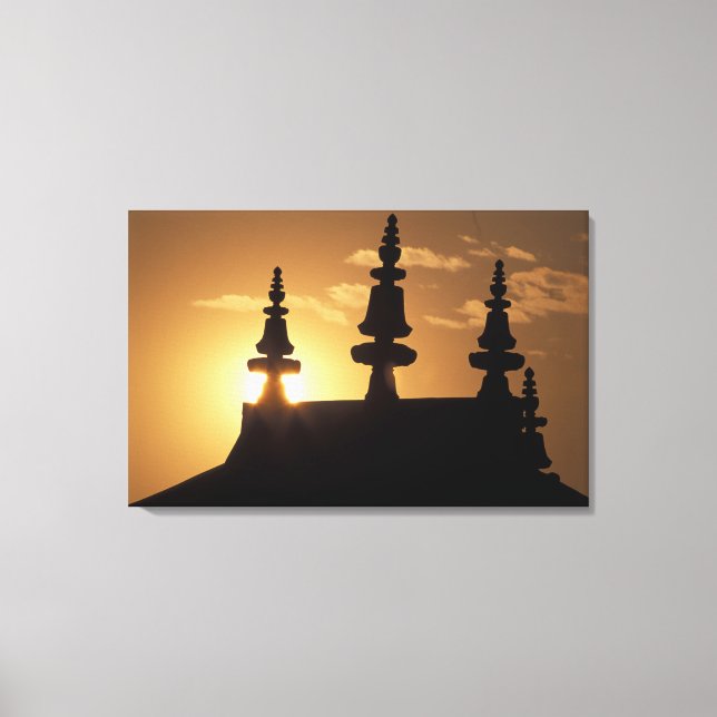 Toile Asie, Népal, Katmandou. Stupa de Bouddhanath. (Recto)