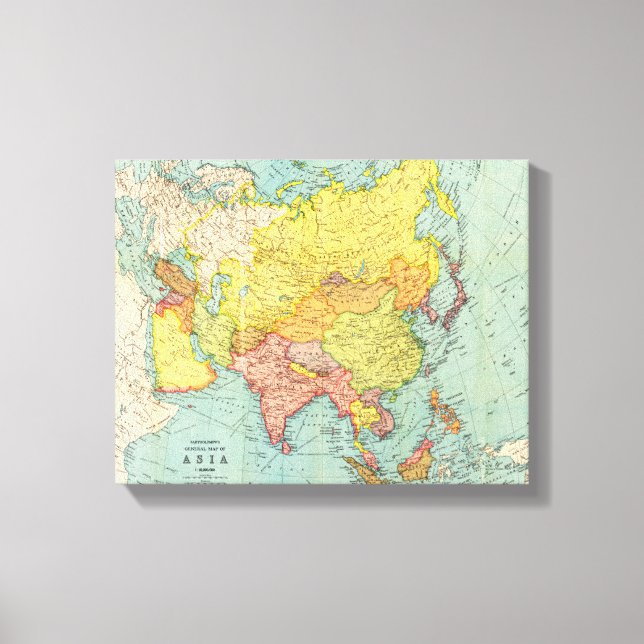 Toile AsieCarte panoramiqueAsie 10 (Recto)